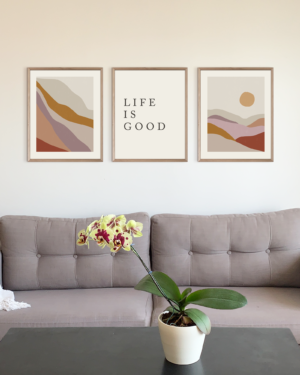 Set de 3 láminas decorativas Minimalistas