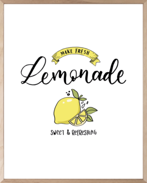 Lámina Make Fresh Lemonade