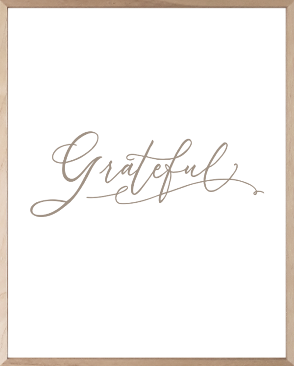 Lámina Minimalista Grateful
