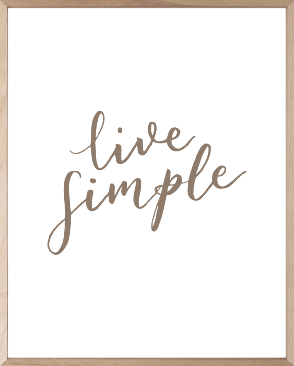 lámina minimalista live simple
