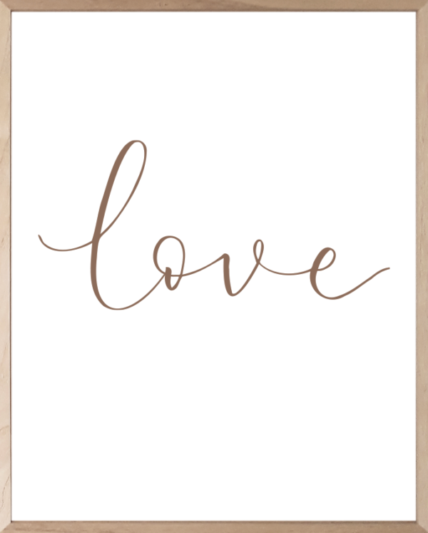 Lámina Love en Lettering