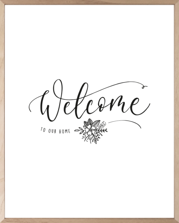 Lámina Welcome to Our Home en Lettering
