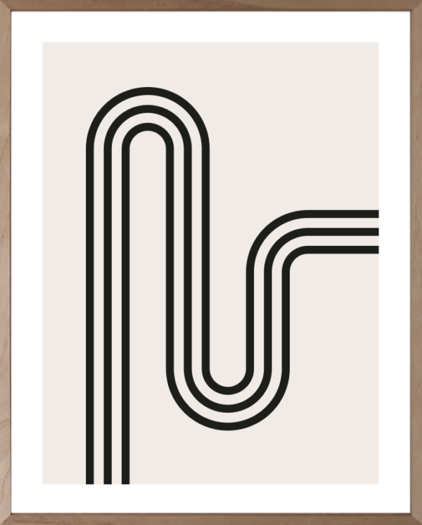 Lámina Abstracta Geométrica - Caminos Infinitos