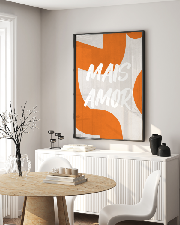Set de 2 Láminas Modernas para Imprimir – Mais Amor, Por Favor - Imagen 2