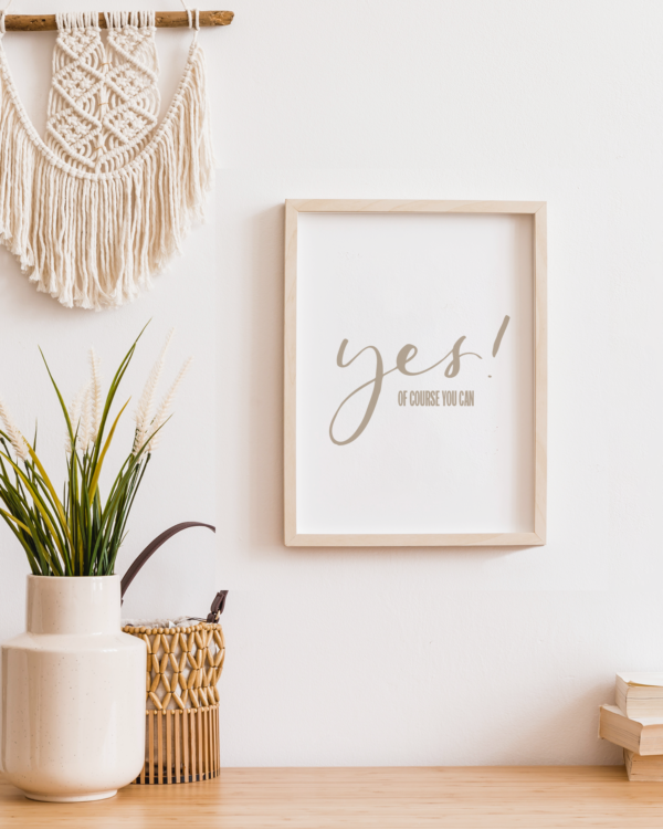 Póster Motivacional en Inglés - Yes! Of Course You Can - Imagen 2