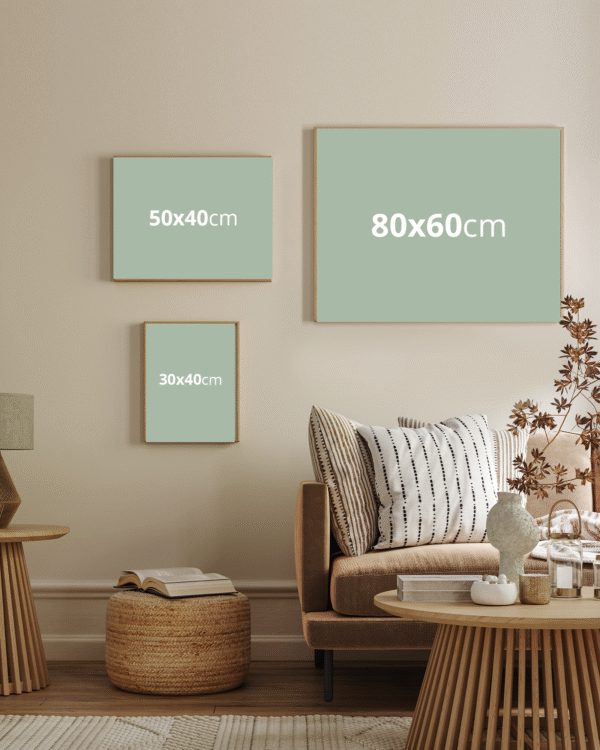 Set de 3 Láminas Abstractas Minimalistas Exclusivas en Tonos Tierra - Imagen 2