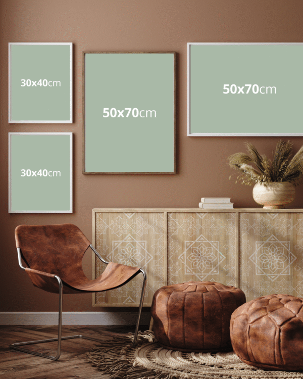 Set de 4 Láminas Abstractas Orgánicas Modernas en Tonos Tierra - Imagen 2