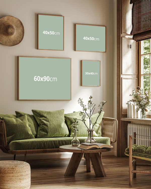 Set de 4 Láminas Abstractas Minimalistas – Naturaleza y Relax en Equilibrio - Imagen 2