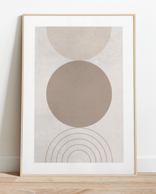 Set de 3 Láminas Abstractas Minimalistas Exclusivas en Tonos Tierra - Imagen 4