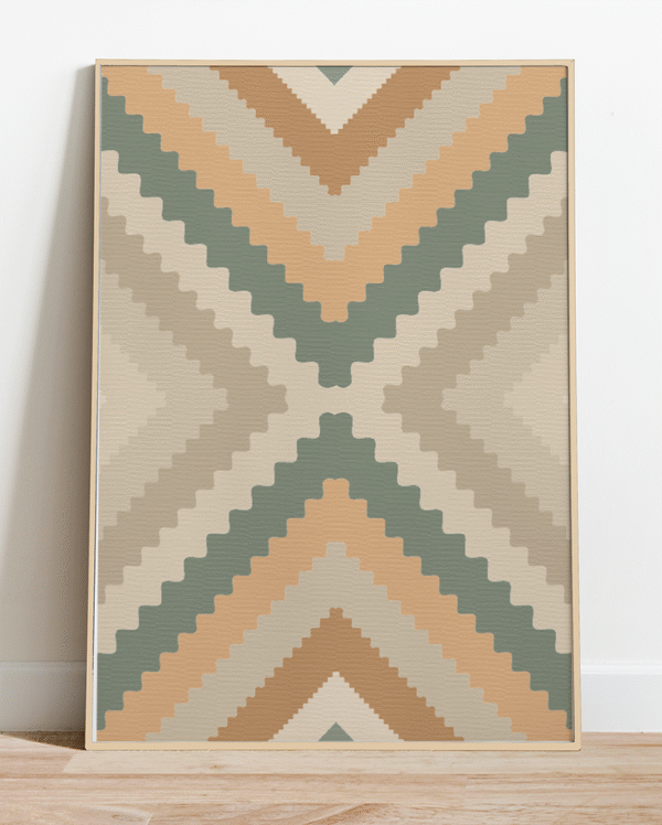 Lámina abstracta geométrica minimalista – Arte exclusivo en tonos tierra - Imagen 2