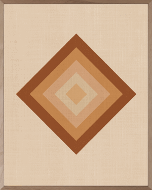 Lámina geométrica bohemia en tonos tierra – Arte minimalista para pared