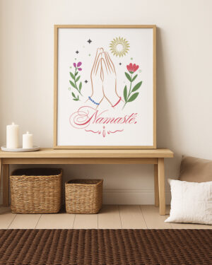 Lámina Namasté con manos en rezo
