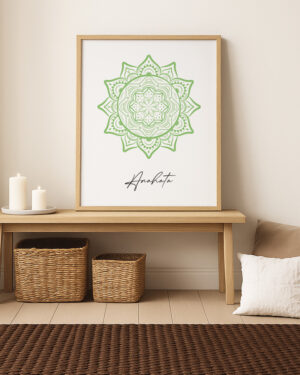 Lámina Chakra Corazón Anahata – Mandala Energético para Amor Consciente y Armonía Interior