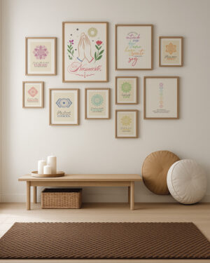 set de 10 láminas chakras mandala + yoga