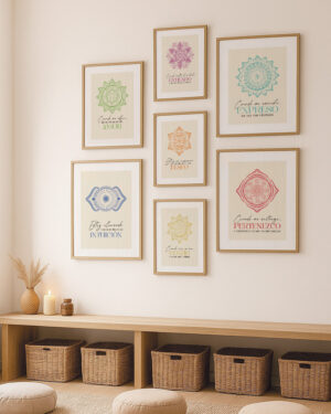 Set de 7 Mandalas Chakras con Nombre