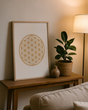 Lámina Flor de la Vida Amarilla