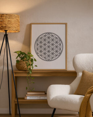 Lámina Flor de la Vida Elemento Metal