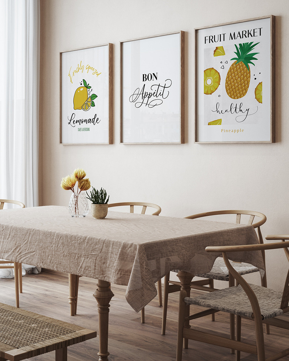 set de 3 láminas para la cocina