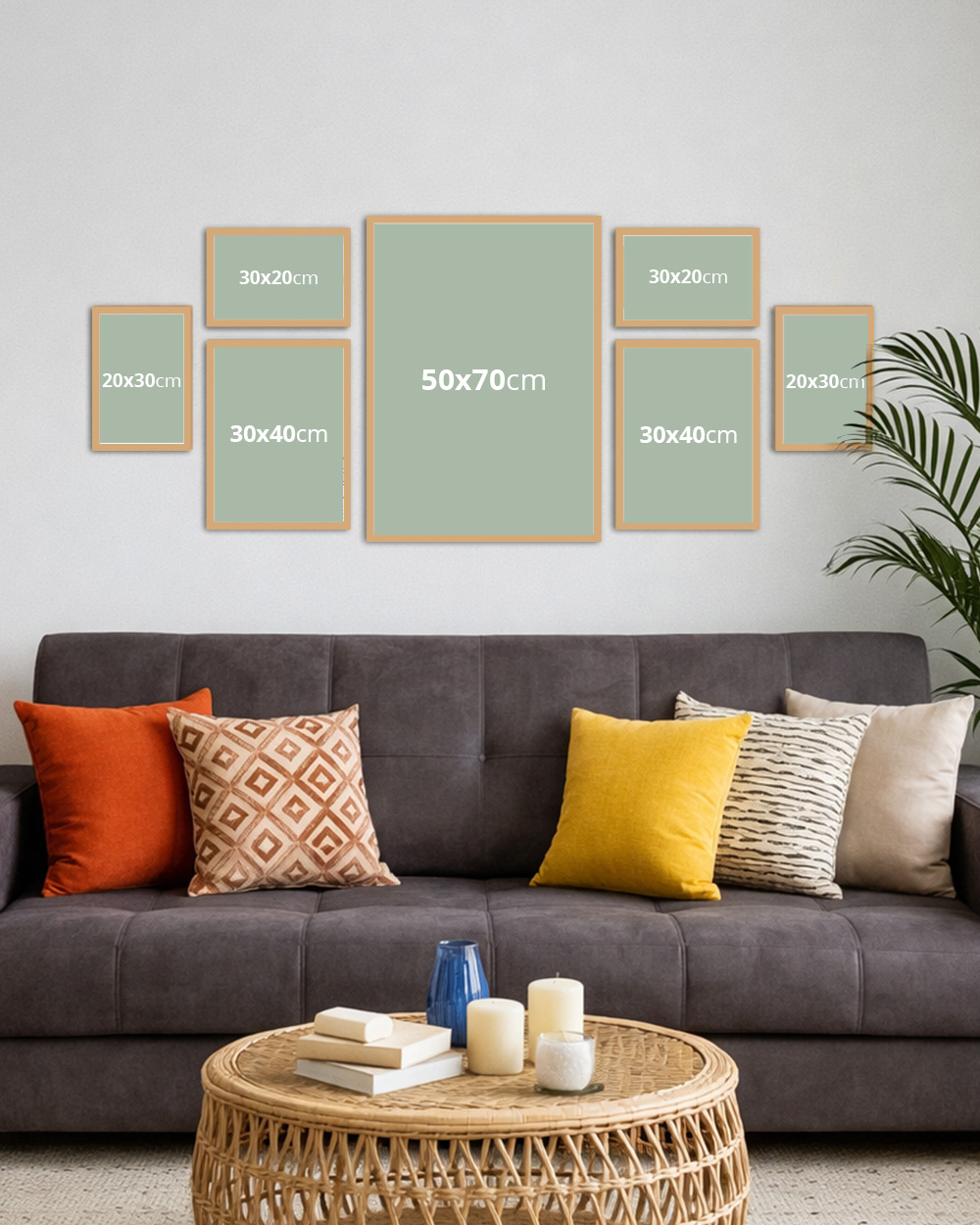 Exclusivo set de 7 láminas decorativas con ilustración de Colombia y diseño boho contemporáneo - Imagen 2