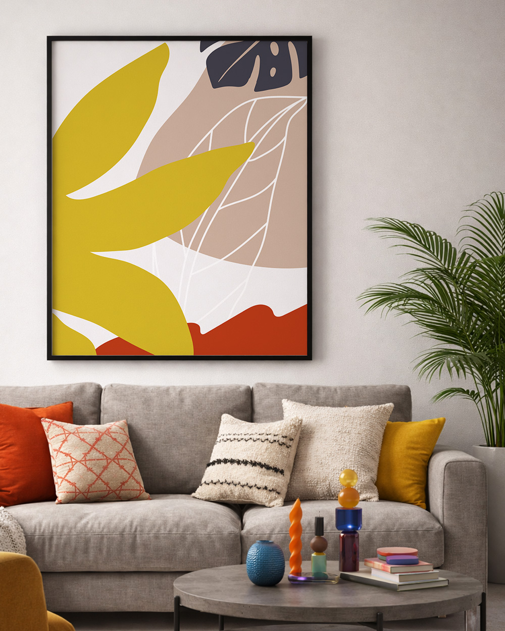 Set de 6 láminas modernas abstractas botánicas con frases para decorar interiores - Imagen 4