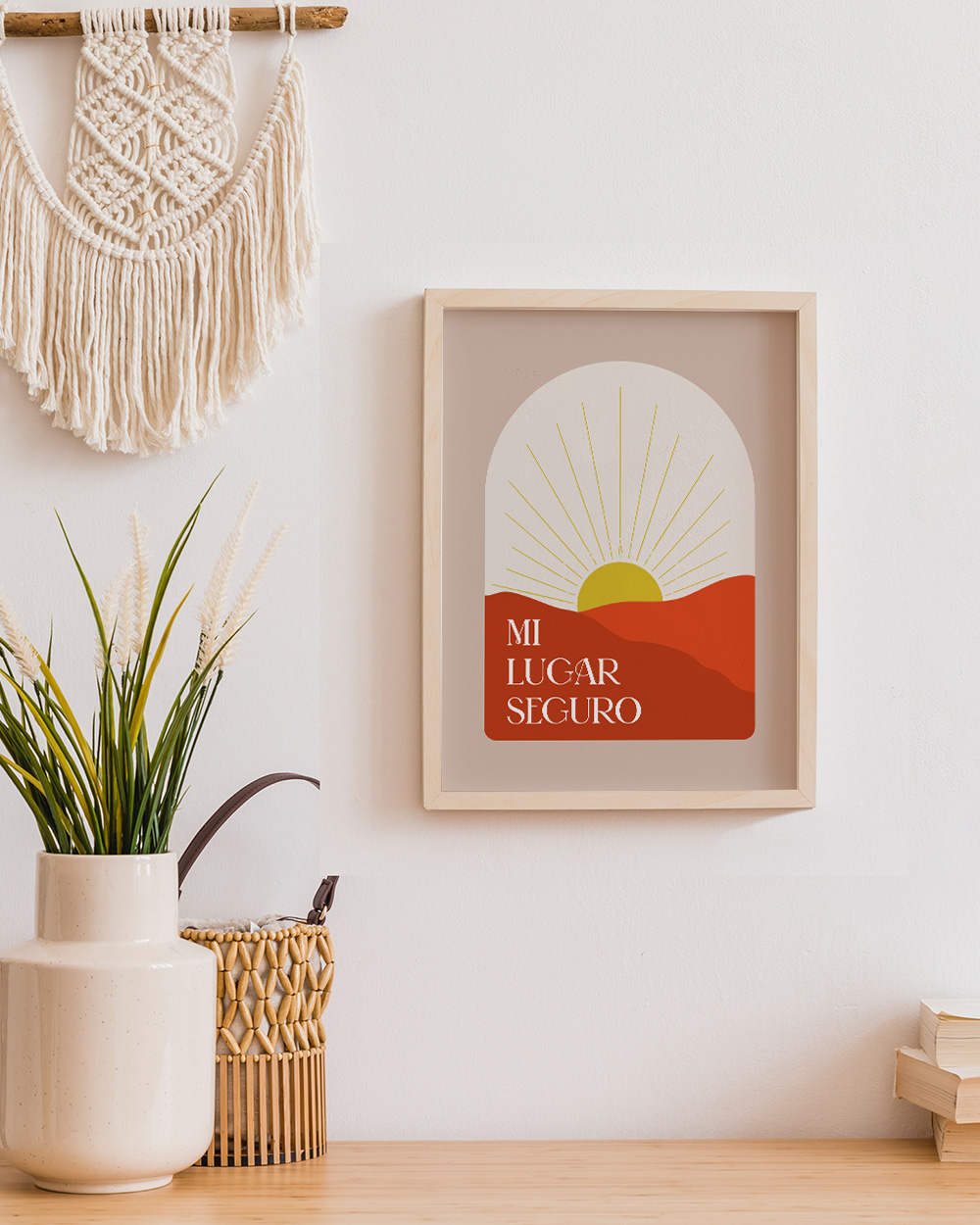 Set de 6 láminas modernas abstractas botánicas con frases para decorar interiores - Imagen 3