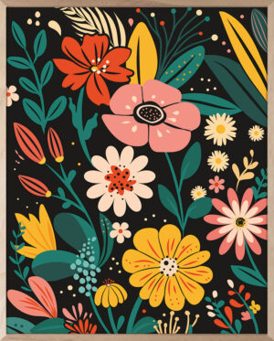 Lámina floral botánica