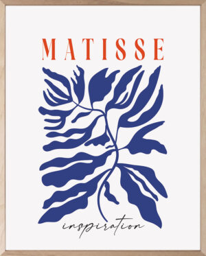 Lámina botánica azul